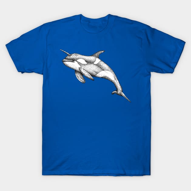 Killer Narwhale T-Shirt by Ndanceart